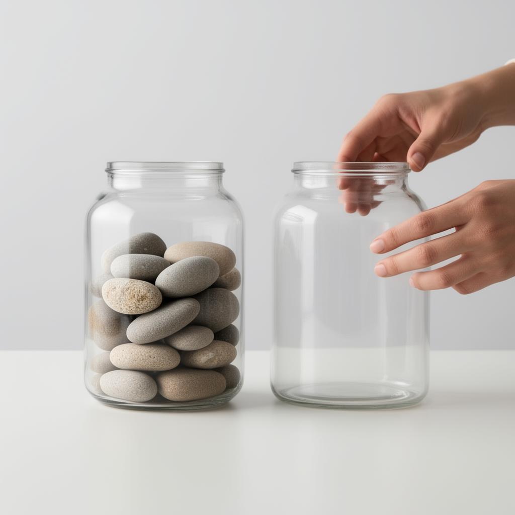 Two jars of coins illustrating simple vs compound growth
